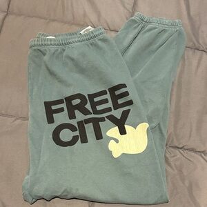 freecity Kids Blue Joggers with Black and Cream Details